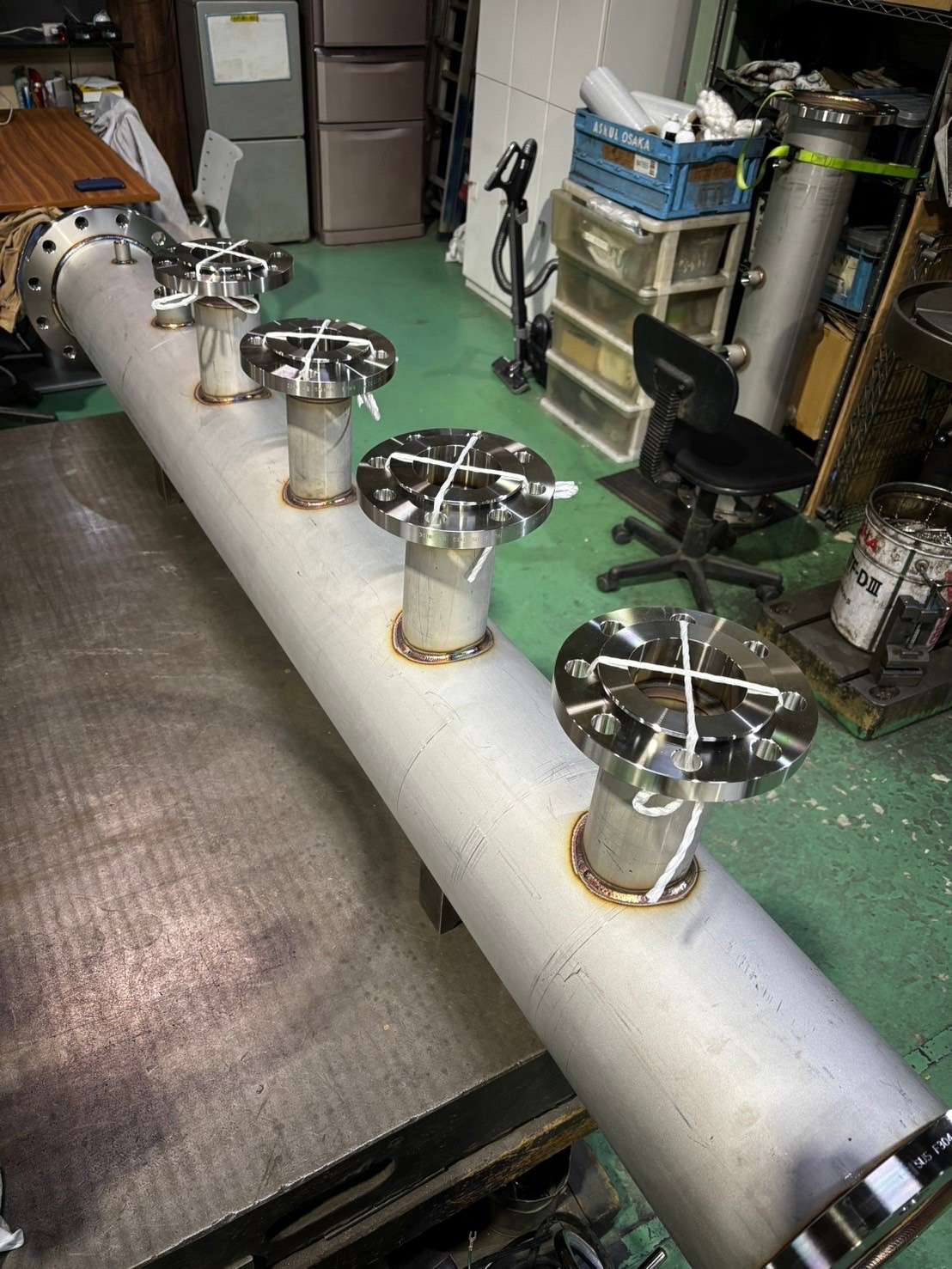 SUS 200A ヘッダー管 TIG溶接｜大阪府東大阪市 板金屋様